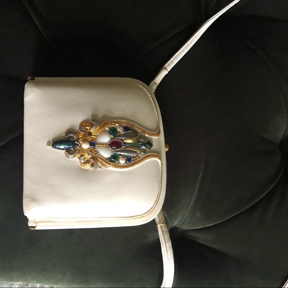 Gorgeous white evening jewel bag.  Great condition